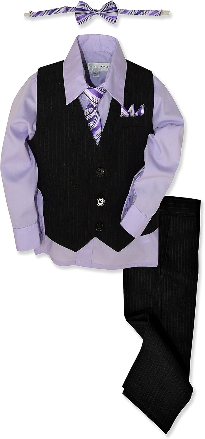 Pinstripe Boys Formal Dresswear Vest Set for Stylish Occasions