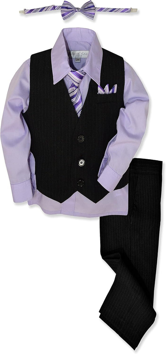 Pinstripe Boys Formal Dresswear Vest Set for Stylish Events