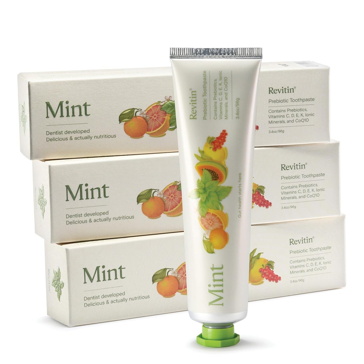 Revitin Fluoride-Free Prebiotic Mint Tooth Gel for Healthy Smiles