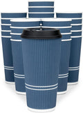 To Go Coffee Cups With Lids - 22 oz Disposable Travel Hot Cups