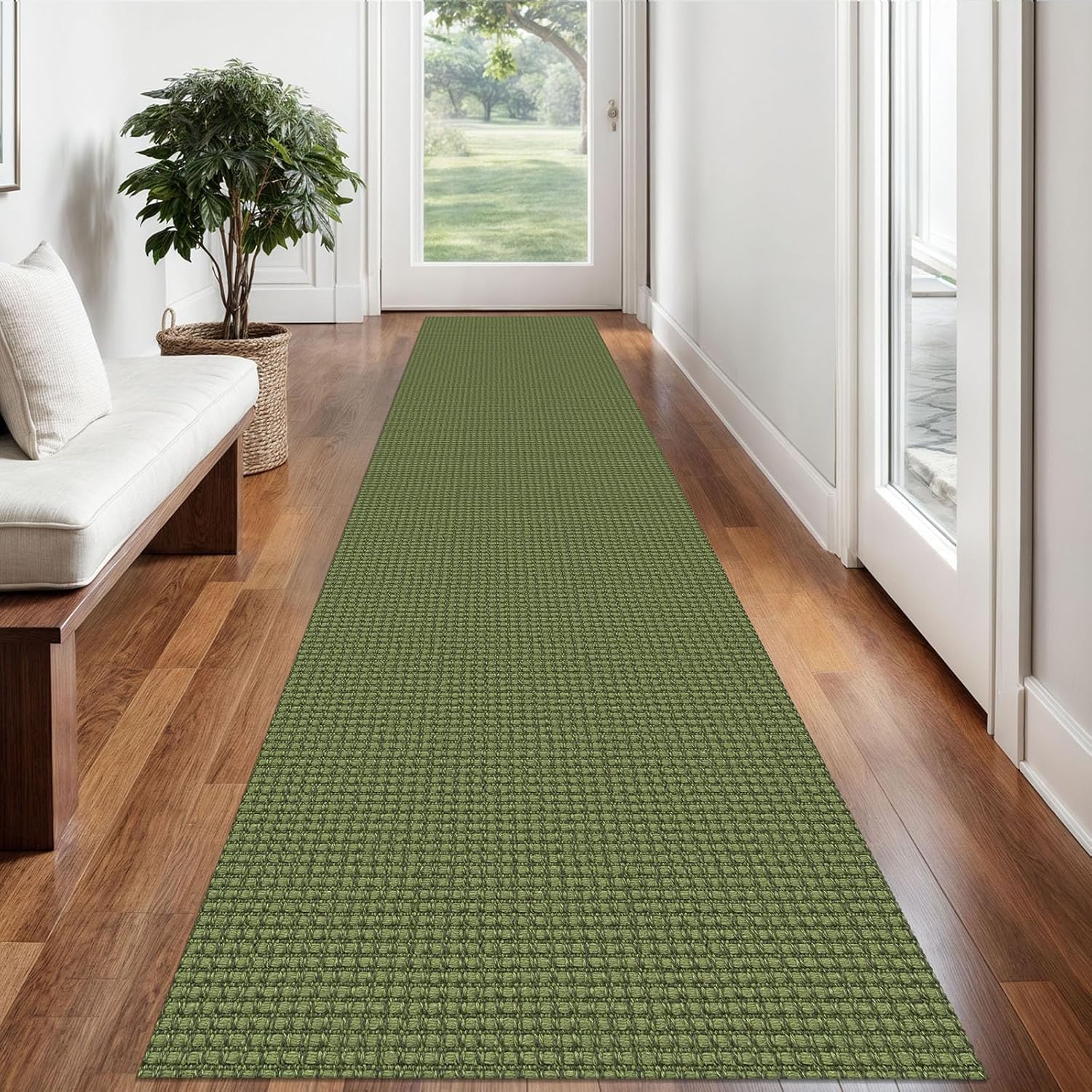 Braided Runner Rug 2x12 Ft Washable Non Slip for Hallways
