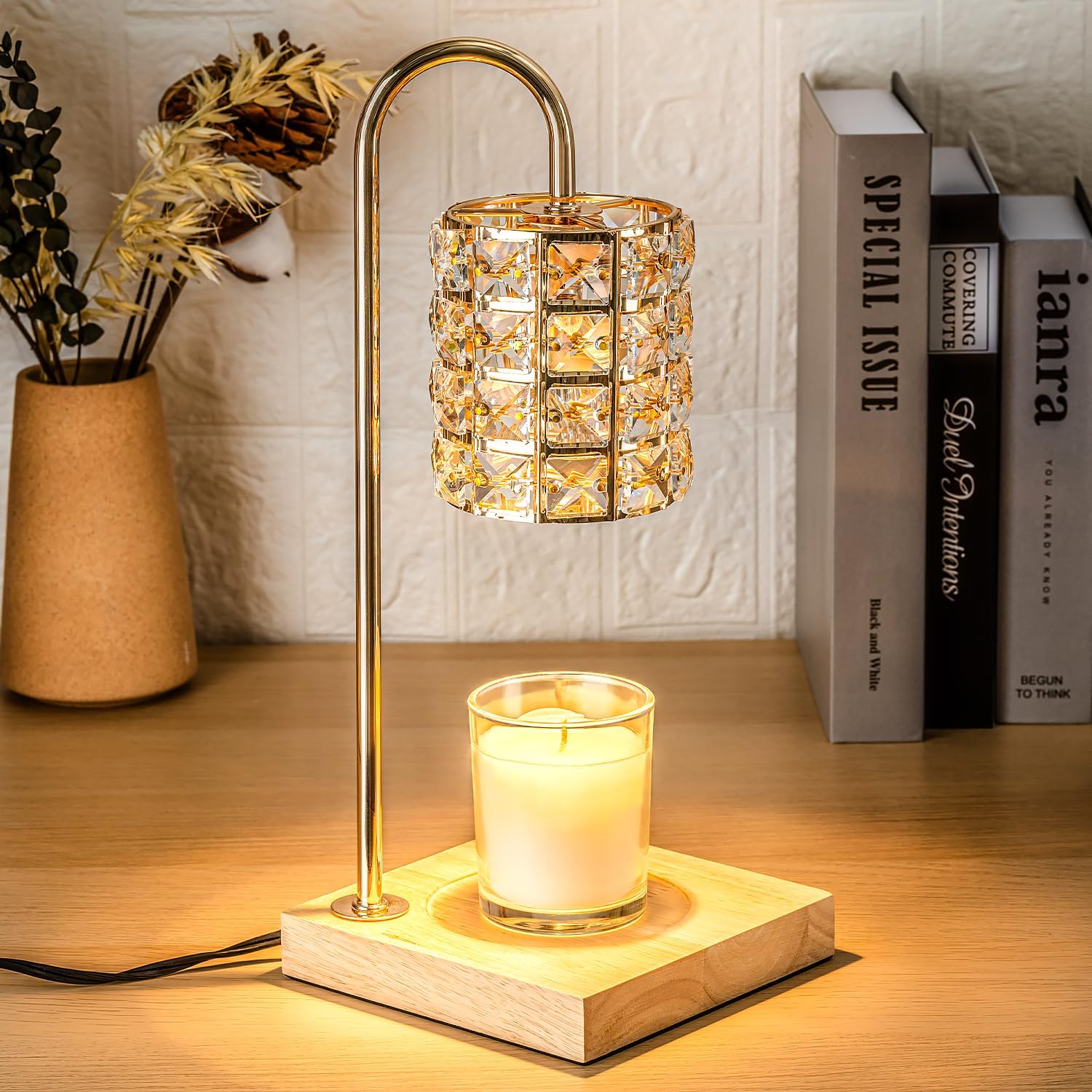 Electric Candle Warmer Lamp with Timer for Cozy Home Decor