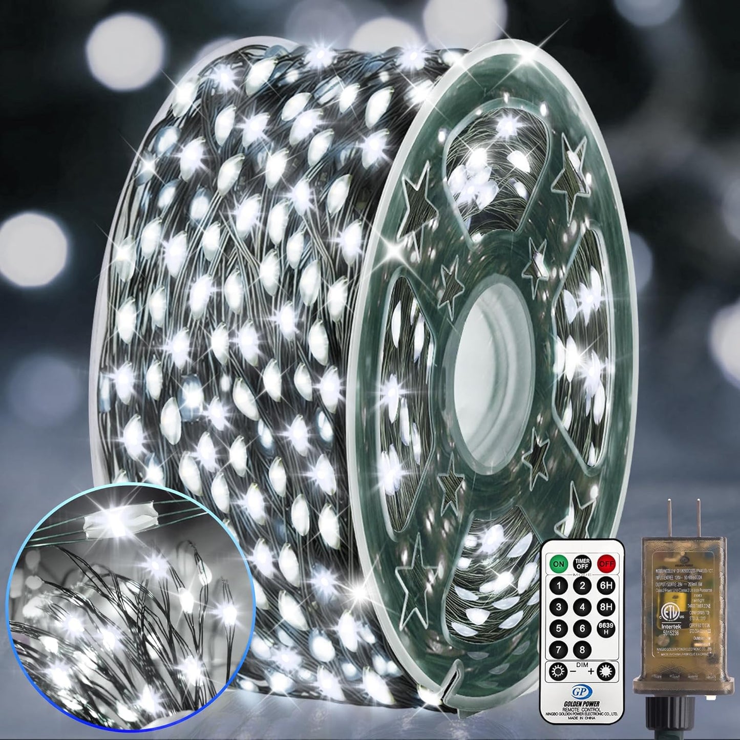 KNONEW 532FT Outdoor Christmas Fairy Lights for Festive Decor