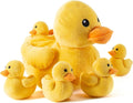 Plush Duck Toys Set with Mama Duck and 5 Ducklings - Soft Gift