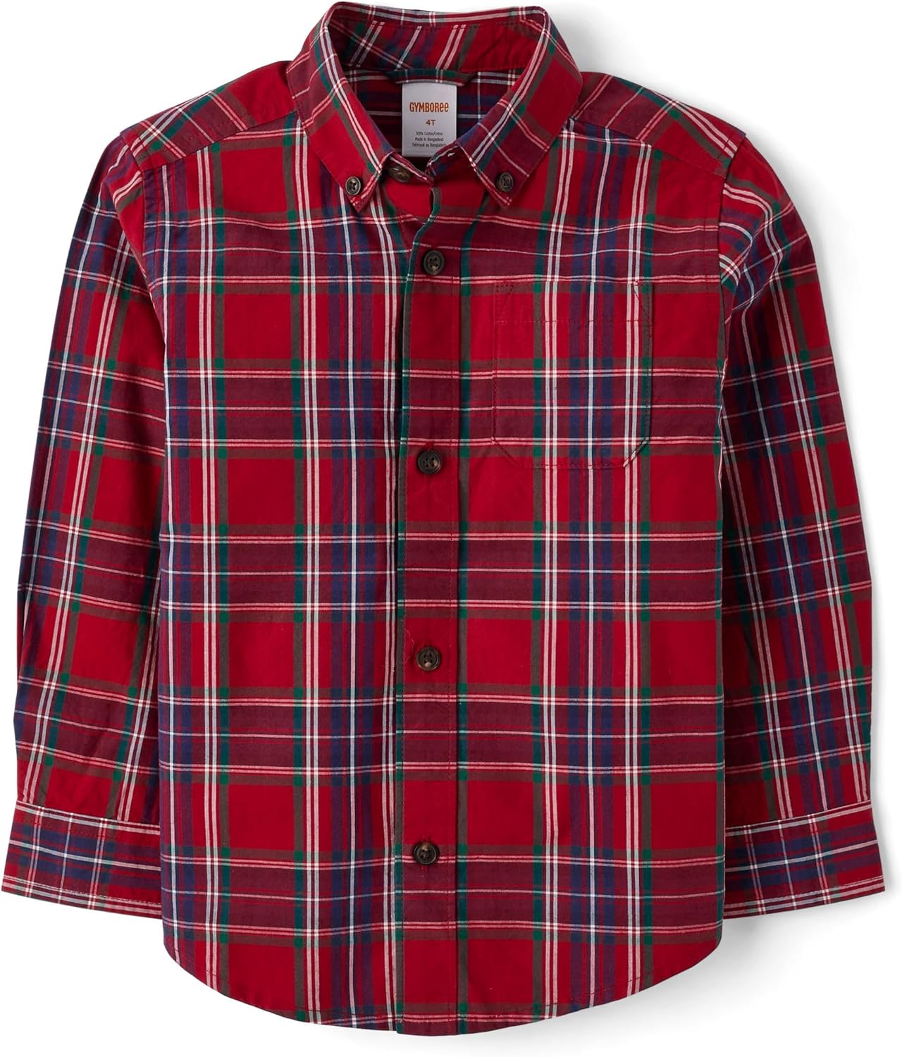 Toddler Long Sleeve Plaid Button Up Shirts for Kids by Gymboree