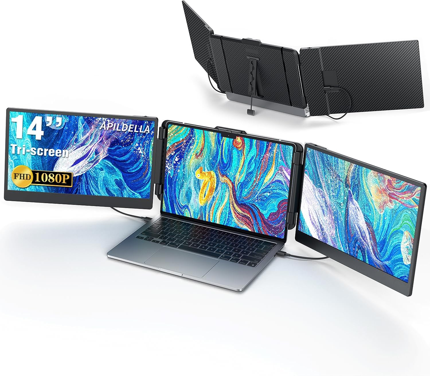 Portable Triple Laptop Screen Extender - Boost Productivity!