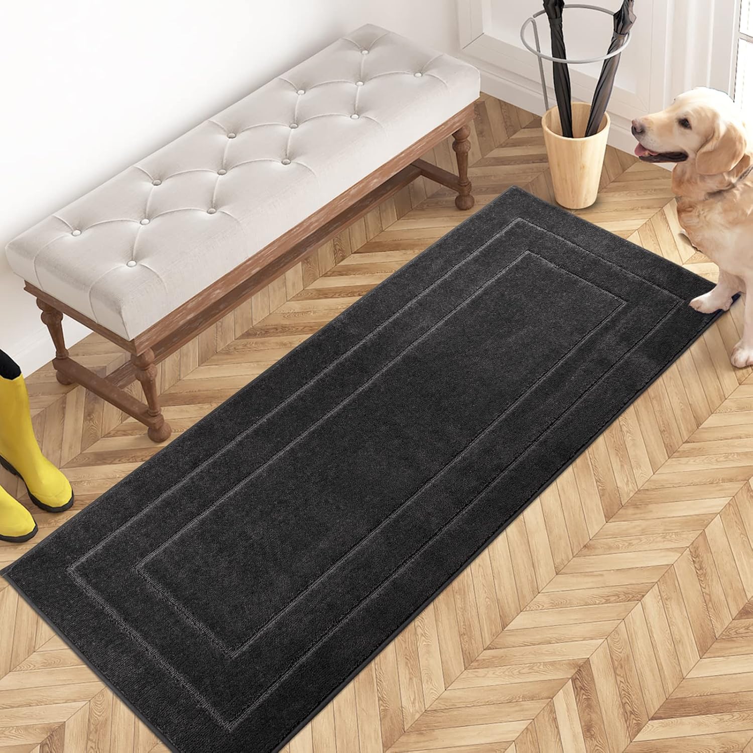 PURRUGS Dirt Trapping Door Mat 24in x 59in for Muddy Shoes