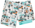 Mens 5.5 in Swim Trunks with Compression Liner - Quick Dry Trunks