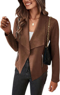 Women's Faux Suede Cropped Coat - Chic and Modern Outerwear