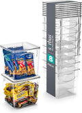 Sorbus Clear Plastic Storage Bins 8-Pack - Small Organizers