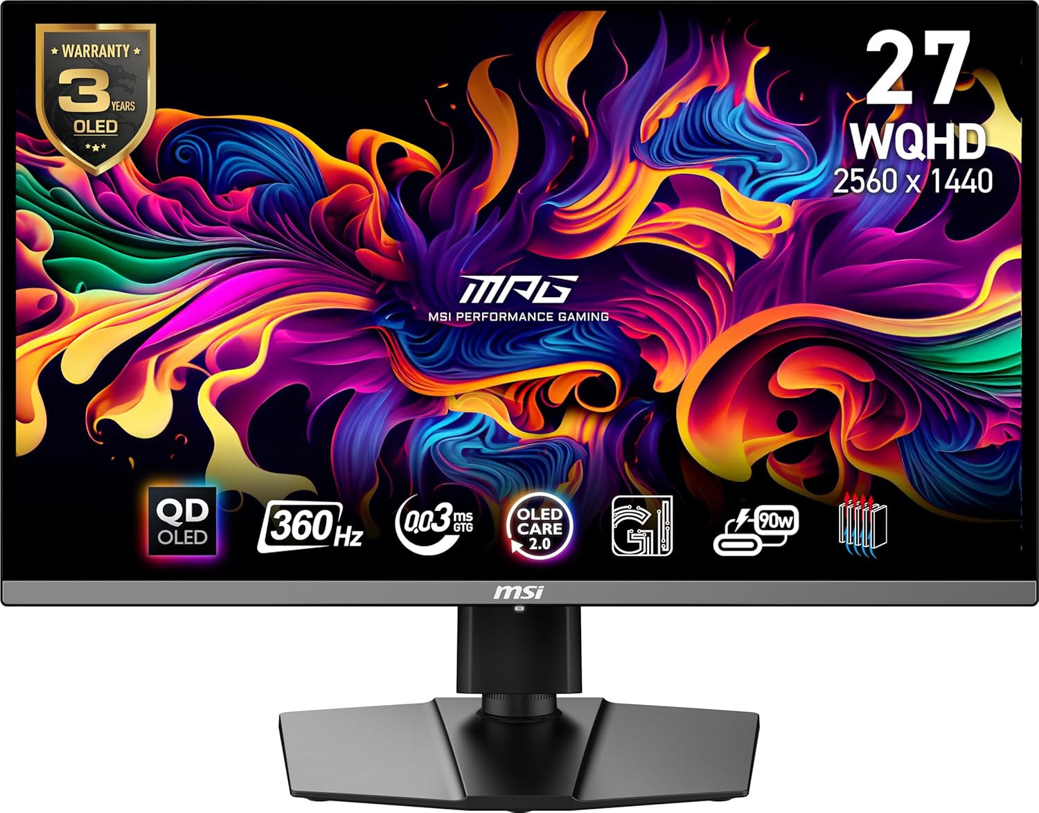 MSI 27 QD-OLED Gaming Monitor: 0.03ms Response Time