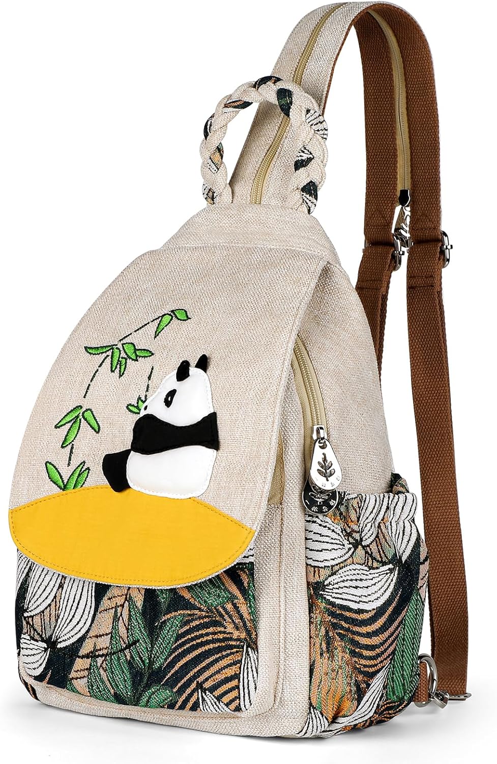 Ladys Convertible Sling Bag - Beautiful Canvas Mini Backpack