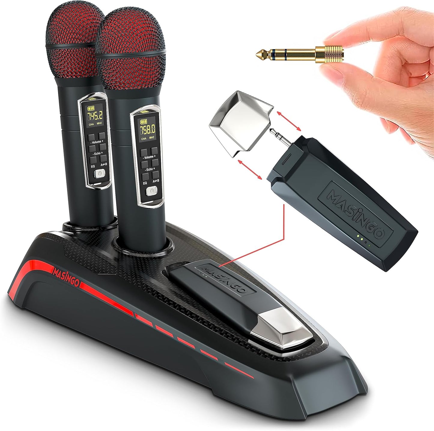 Wireless Karaoke Mics with Bluetooth Receiver - Sing Along Anywhere!