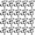 20 Pack Stop Valves 1/4 Turn Angle Valve 3/8in OD Compression 1/2in