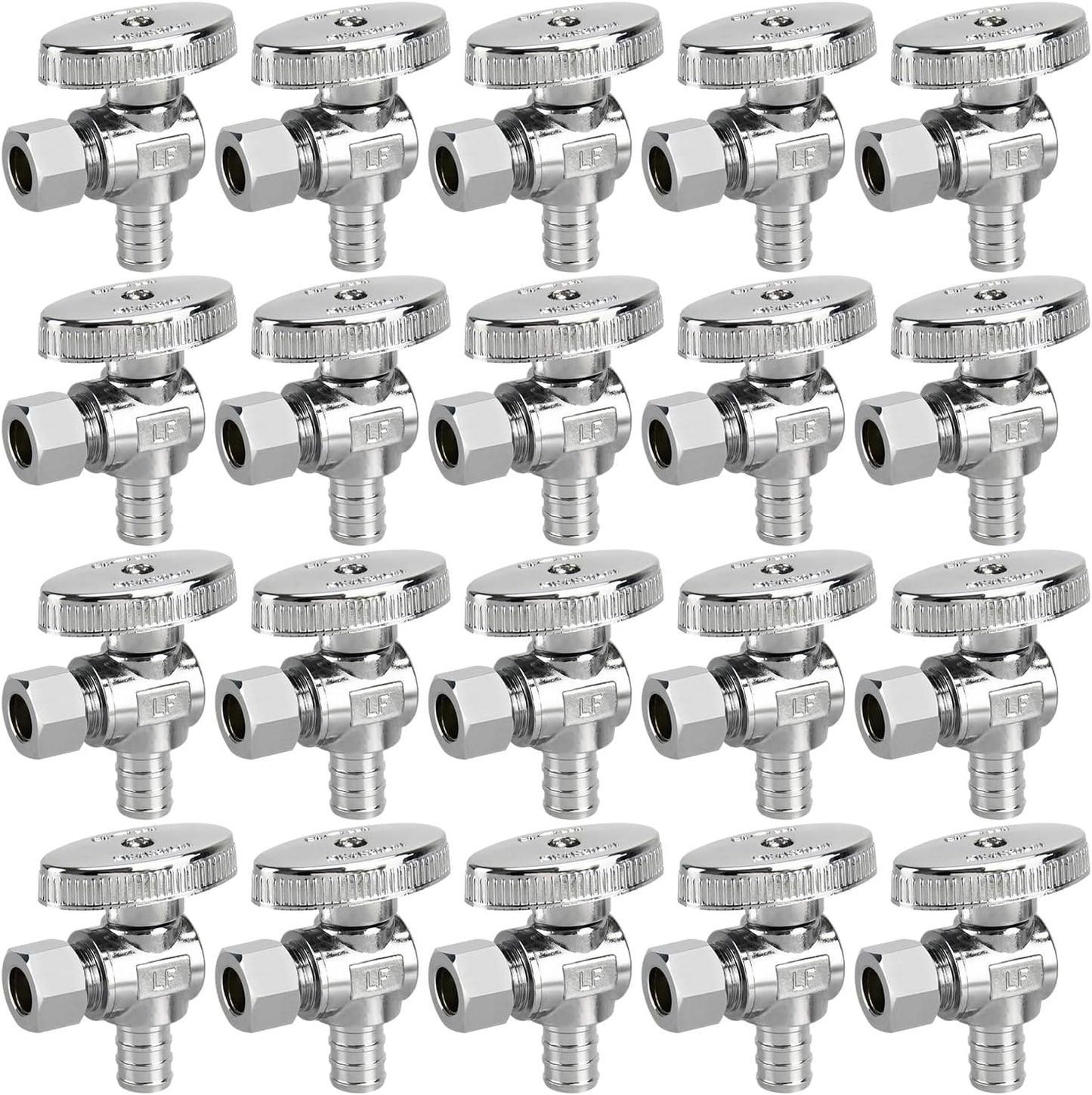 20 Pack Stop Valves for Efficient Plumbing Control and Durability