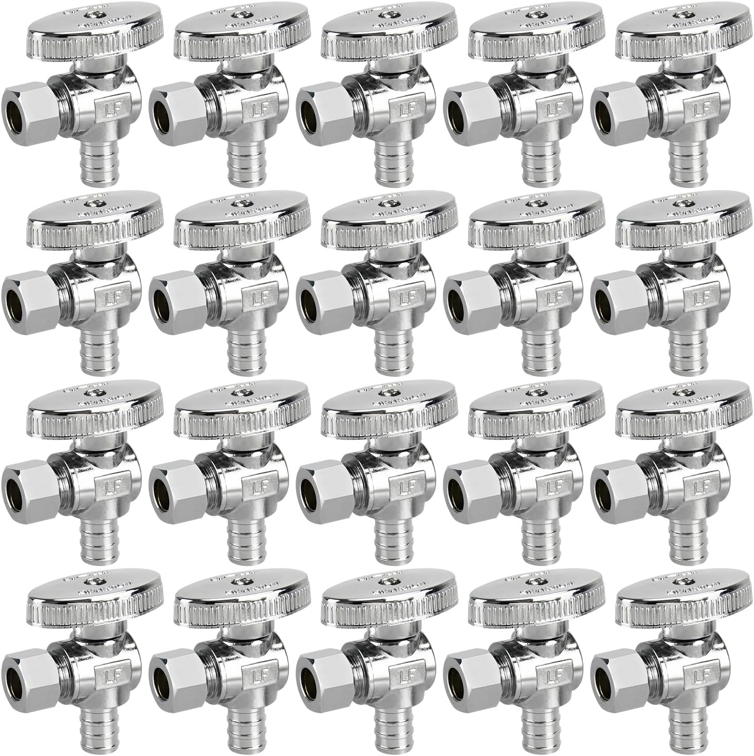 20 Pack Stop Valves for Efficient Plumbing Control and Durability