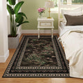 3x5 Washable Rug Impressionist-Style Vintage Non Slip Low Pile - Soft