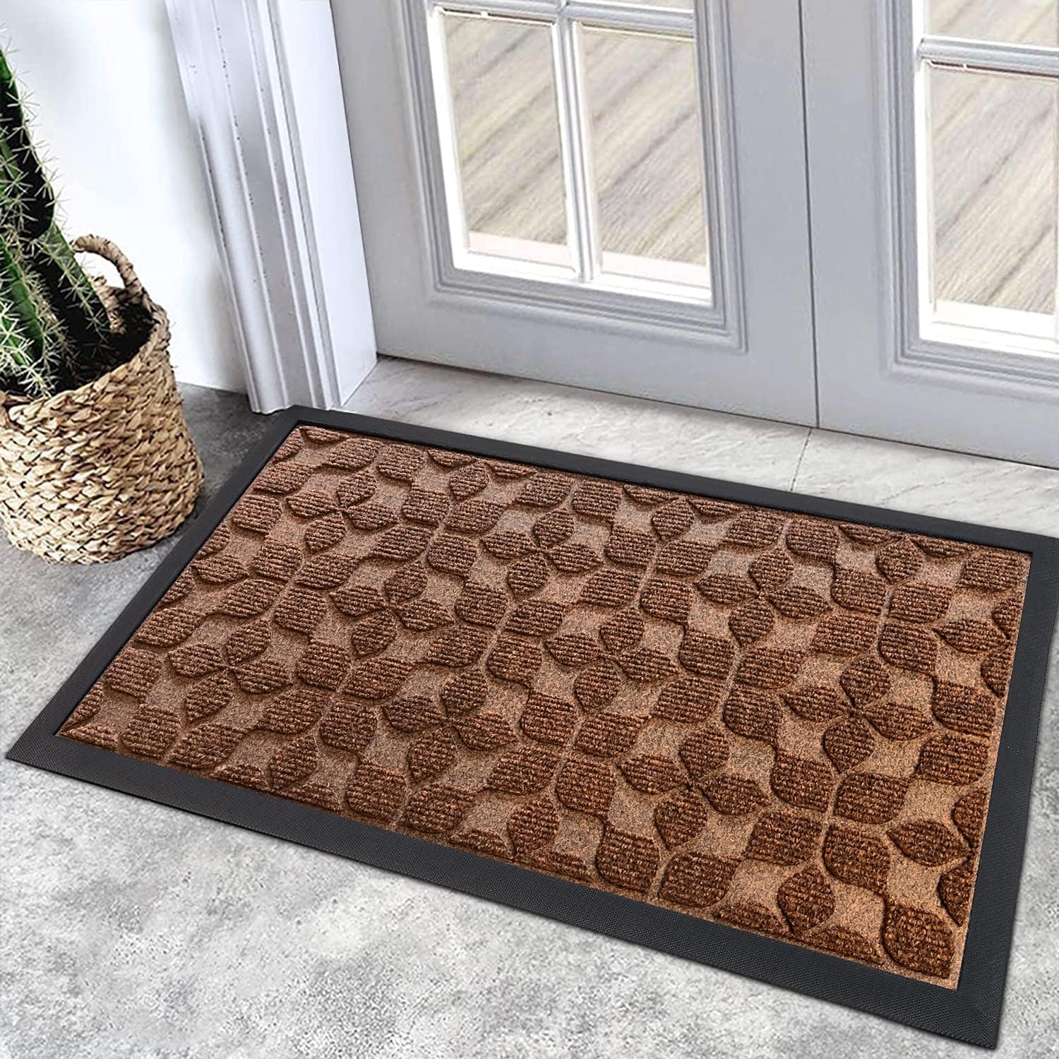 Bulijojo Durable Heavy Duty Welcome Mat for All Weather Use