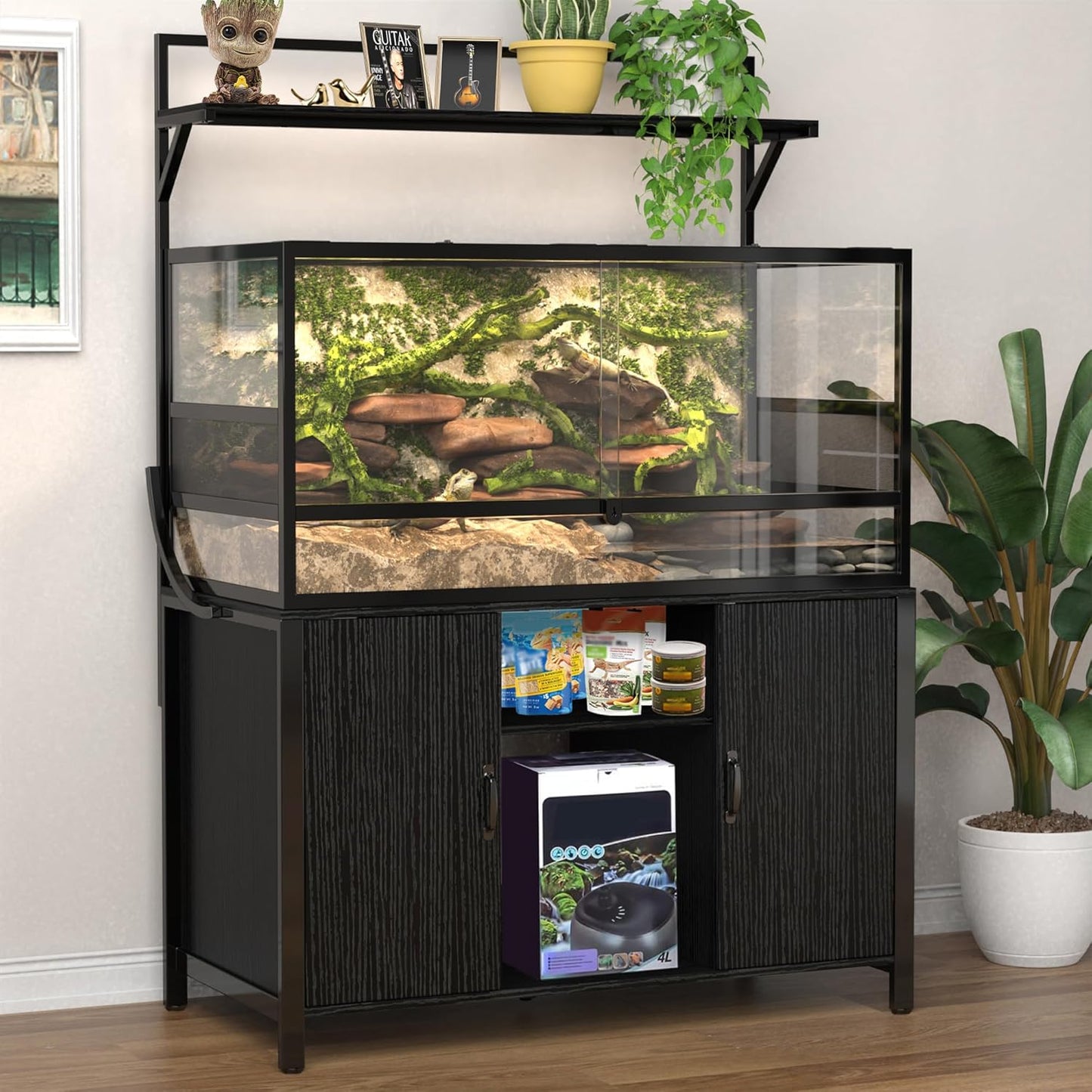 GDLF Reptile Tank Stand with Cabinet for 120 Gallon Tanks