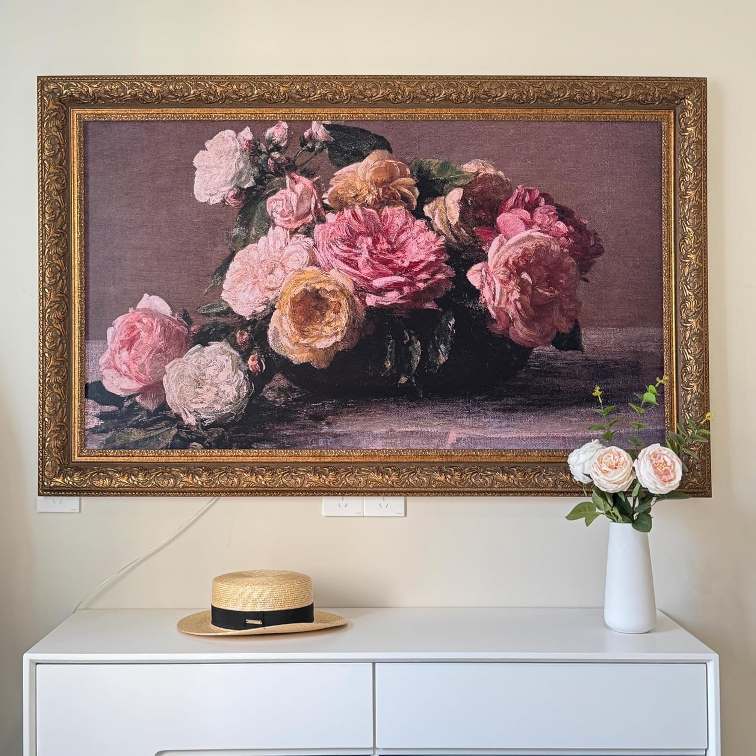 Vintage-Style Samsung Frame TV Frame (65) - Deep Gold
