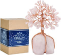 Rose Quartz Gemstone Tree of Life - Crystal Feng Shui Decor