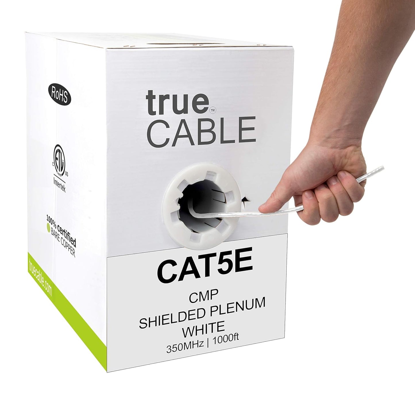 trueCABLE Cat5e Shielded Plenum Ethernet Cable for High Performance