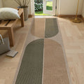Lahome Modern Rainbow Easy Jute Rug Runner - Slip Resistant 2x8