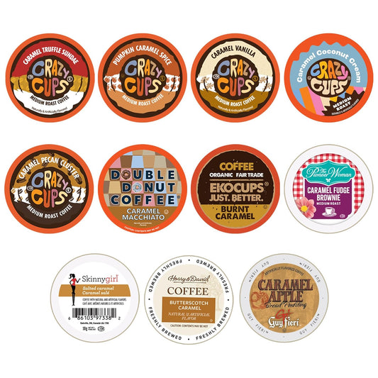 Perfect Samplers Caramel Coffee Pods Variety Pack for K-Cups