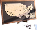 Personalized Wooden American Football Stadium Tracker Map