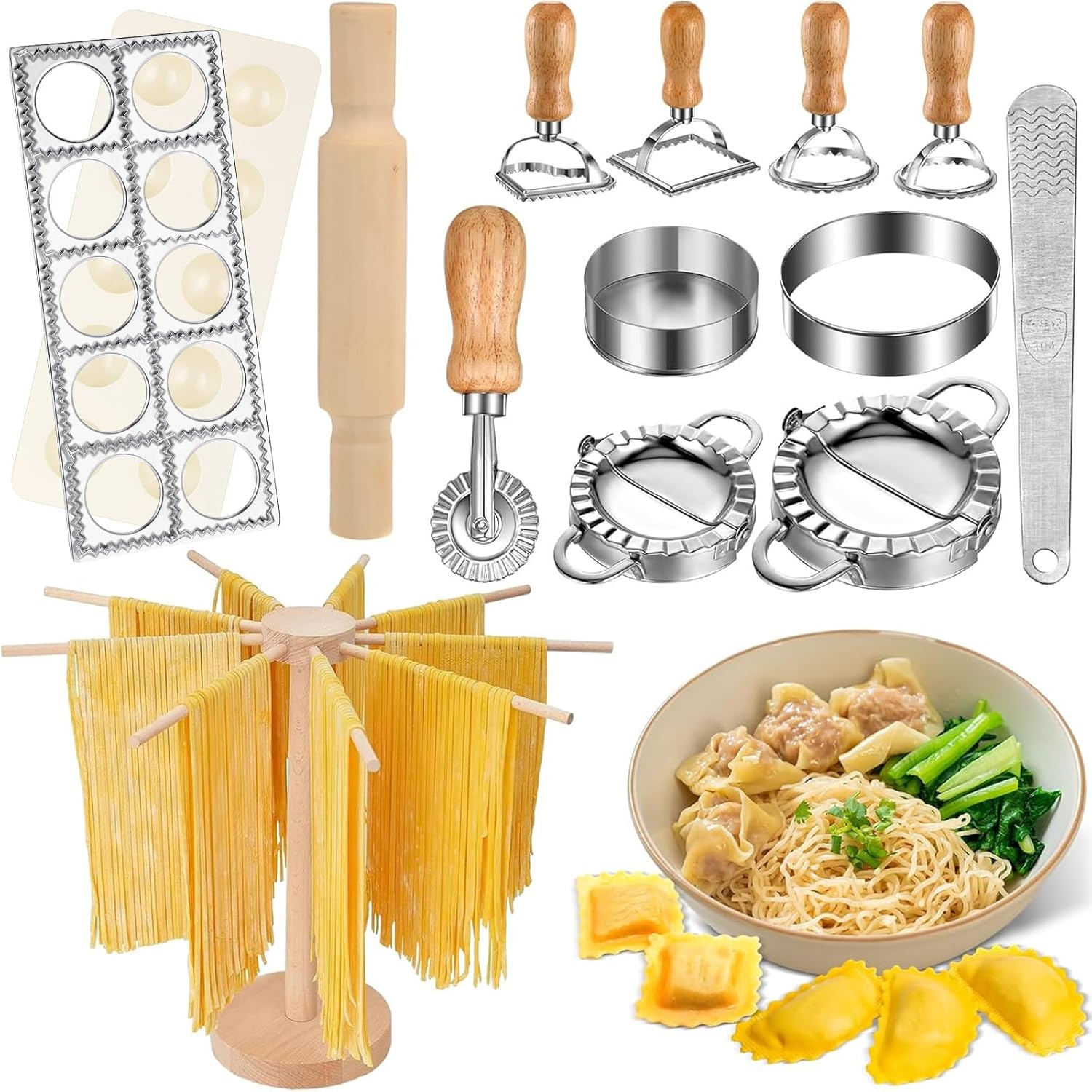 Baderke Pasta Maker Kit: 13 Pcs for Homemade Delights