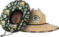 Men's NFL Team Floral Straw Lifeguard Sun Hat - Embroidered Logo
