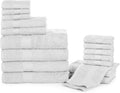 Bathroom Towel Set 18-Piece 600 GSM Cotton - Christmas White