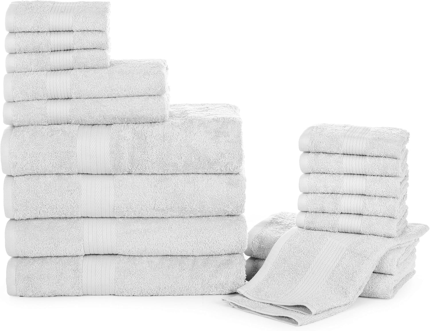 High Absorbency 100% Cotton Towel Set of 18 for Gifting
