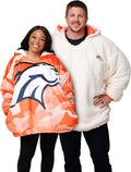 Reversible Oversized Sherpa Hoodie for Fans - Team Logo