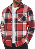 Mens Flannel Shirt Long Sleeve Plaid Button Down - Warm, Durable Fit