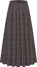 NASHALYLY Women's Chiffon High Waist Pleated A-Line Maxi (Style FLC8)