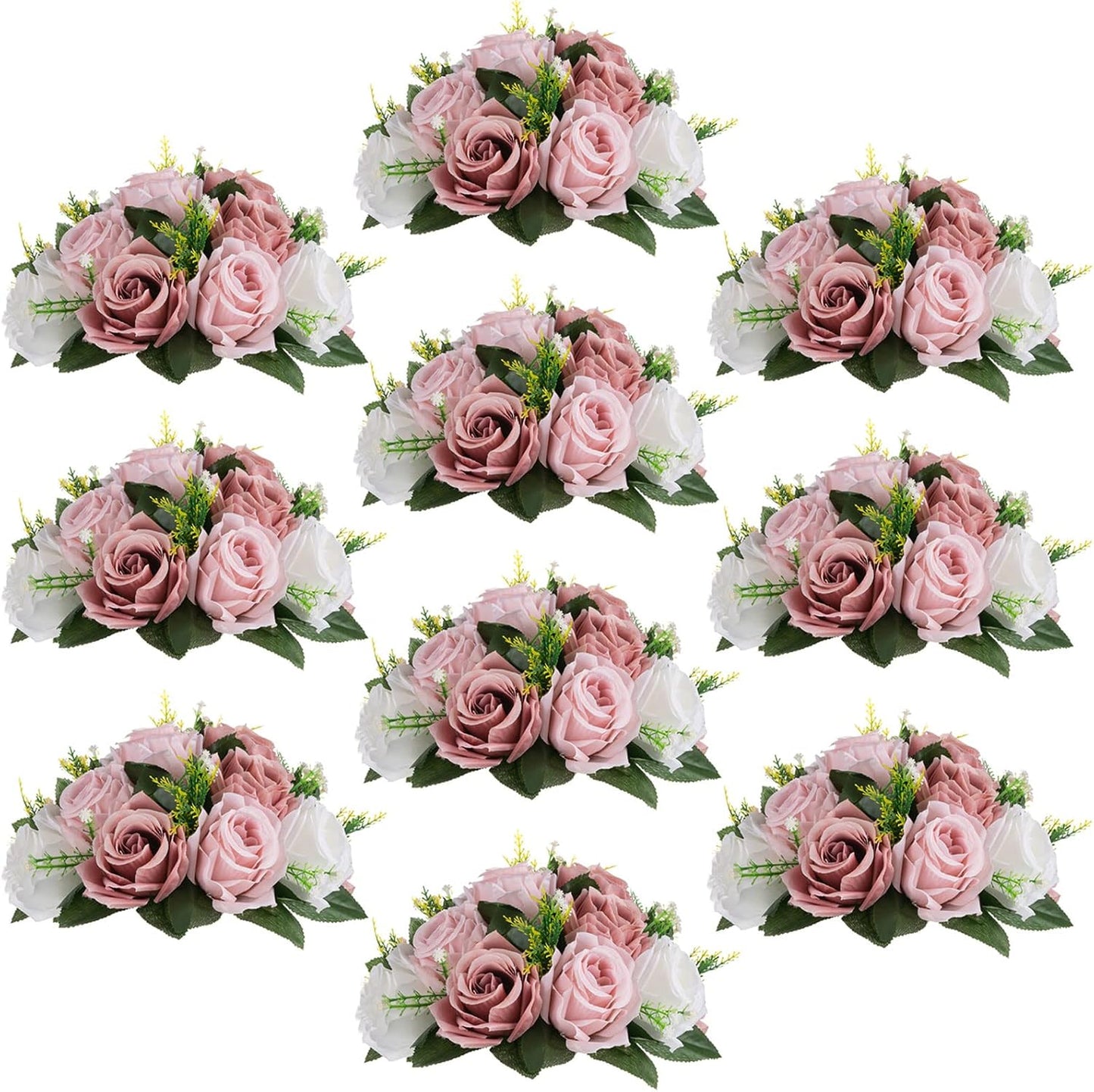 Sziqiqi Pink Flower Centerpieces for Tables - Kissing Balls