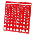 Nut and Bolt Thread Checker 44 Sizes - Metric and Imperial Gauge