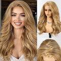 HAIRCUBE 13x6 HD Synthetic Lace Front Wig, 24in Blonde Highlights