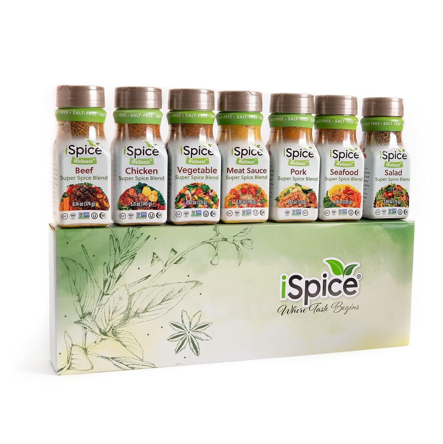 iSpice Salt Free Seasoning Set for Healthy Cooking Lovers