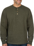 Coleman Men's Henley Fleece - 3-Button Comfort