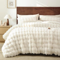 YIKUSH White Comforter Set Twin - Ultra Soft Faux Fur Comforter