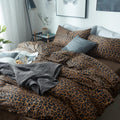 Leopard Comforter Set Queen - Soft Microfiber 3-Piece Comforter