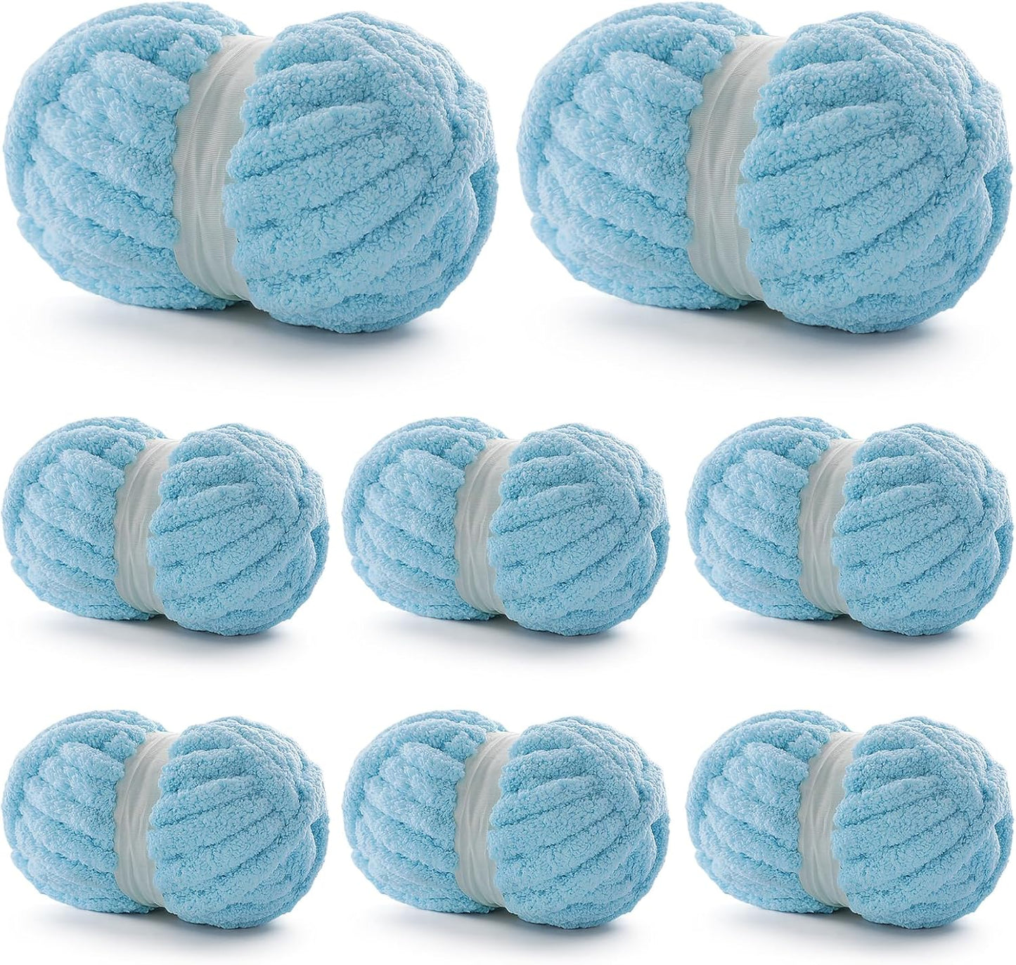 8 Pack Chunky Yarn for Hand Knitting - Soft Chenille Yarn