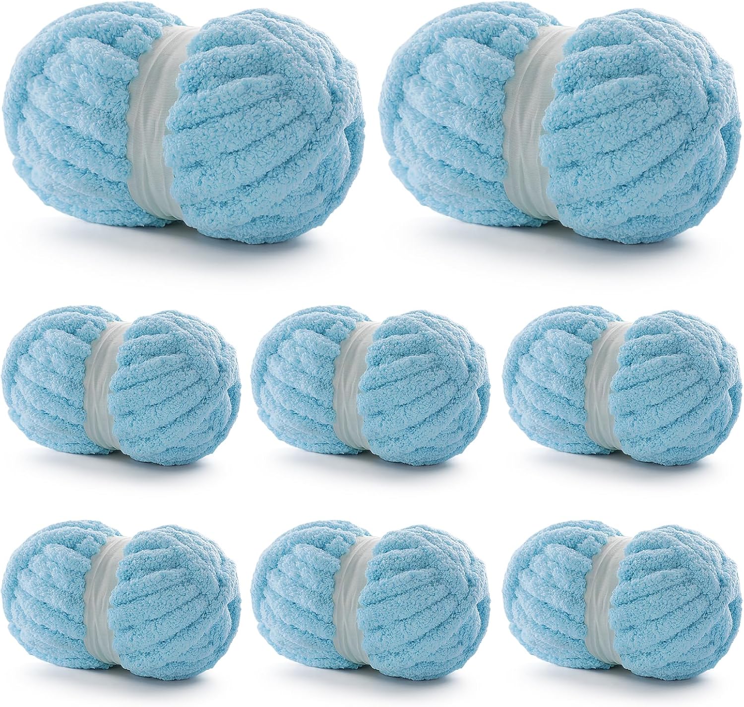 8 Pack Chunky Yarn for Hand Knitting - Soft Chenille Yarn
