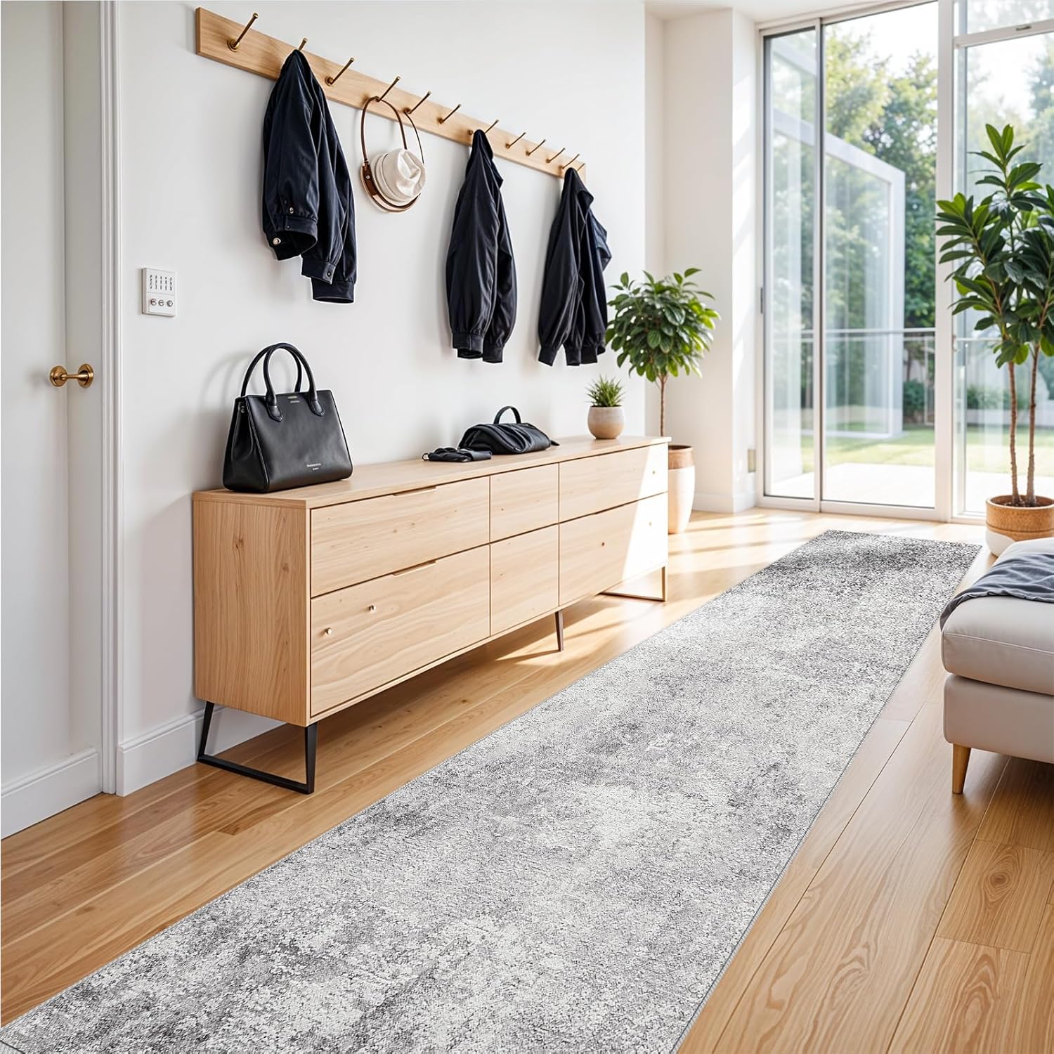 RUUGME Washable 3x14 Hallway Runner Rug for Modern Homes