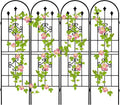 Rustic Arch Garden Trellis 71x20in 4 Pack - Durable Rust-Proof Support