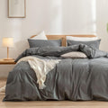 BESTOUCH Duvet Cover Set Oversized King - Soft Washed Cotton Linen