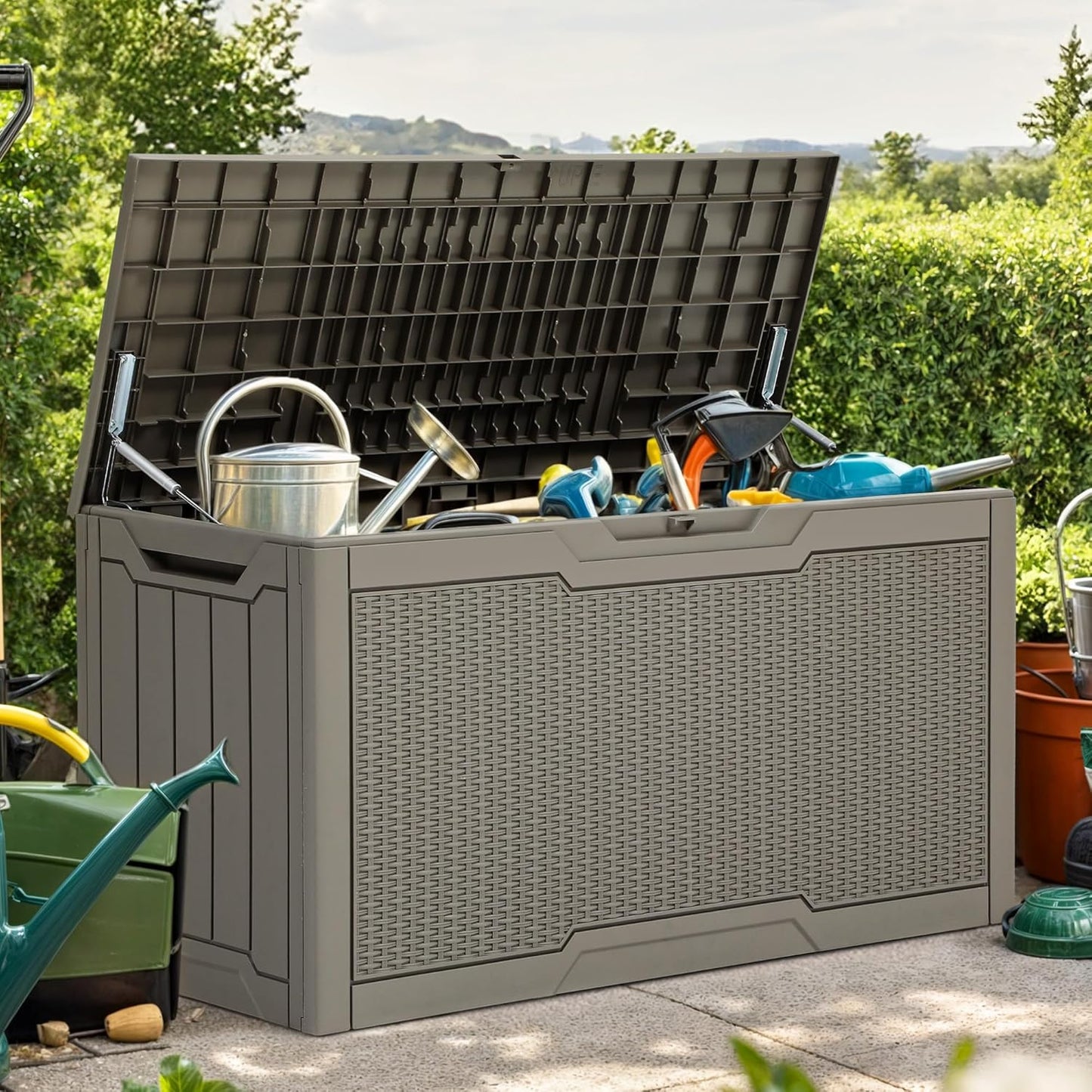 YITAHOME 80 Gallon Resin Deck Box for Outdoor Storage Needs