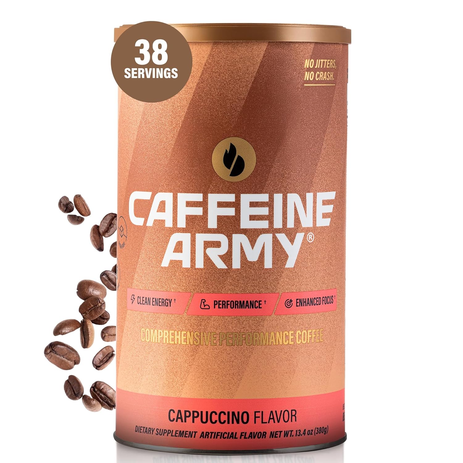 Caffeine Army Cappuccino: Clean Energy with MCTs and Collagen
